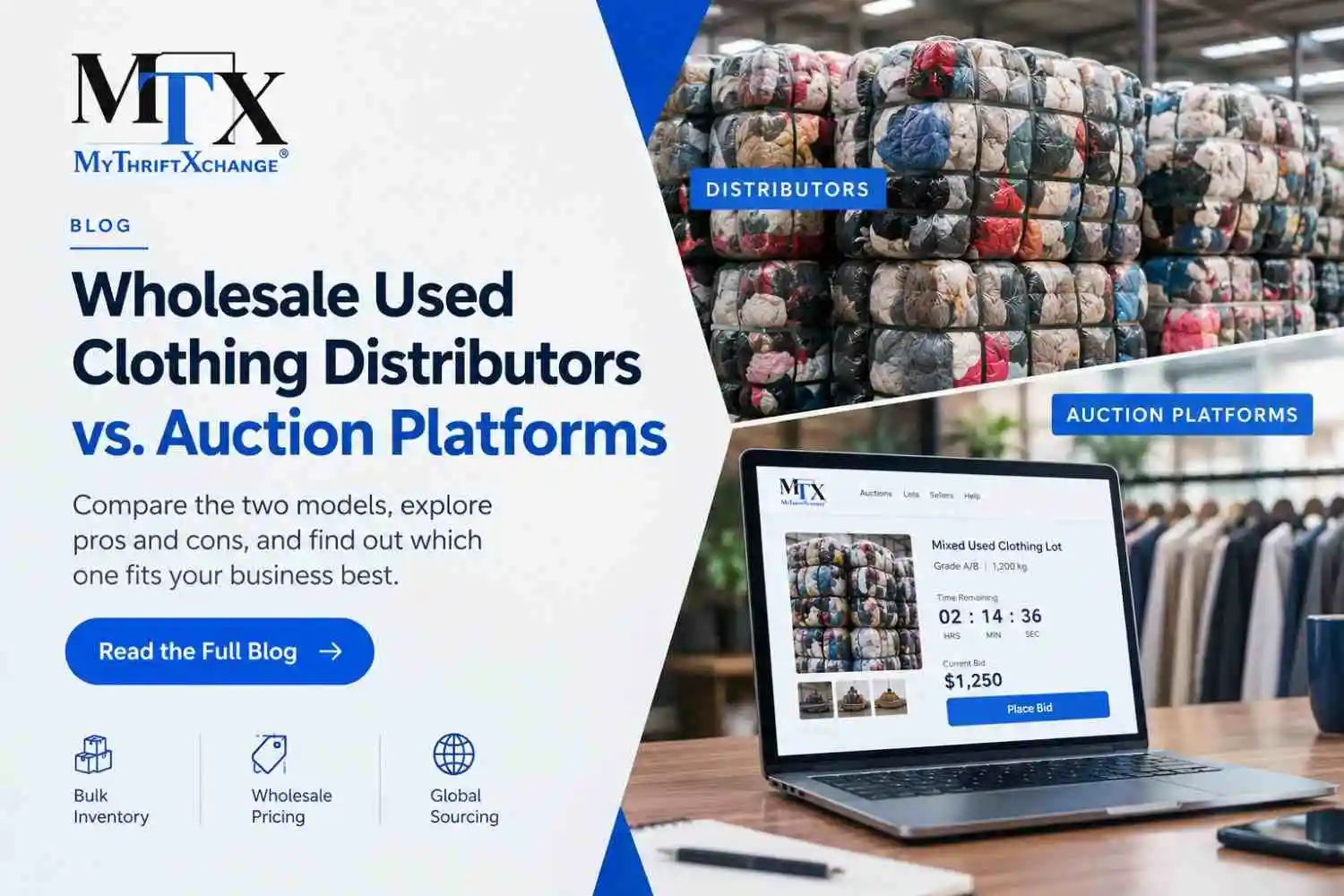 Wholesale Used Clothing Distributors vs. Thrift Auction Platforms